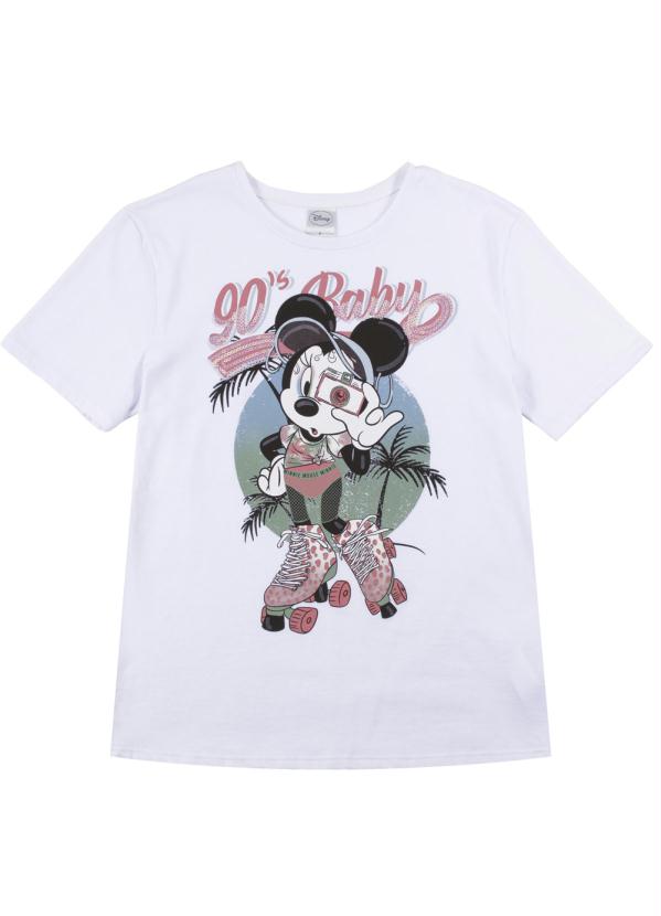 

Blusa Manga Curta Estampada com Bordado Branco