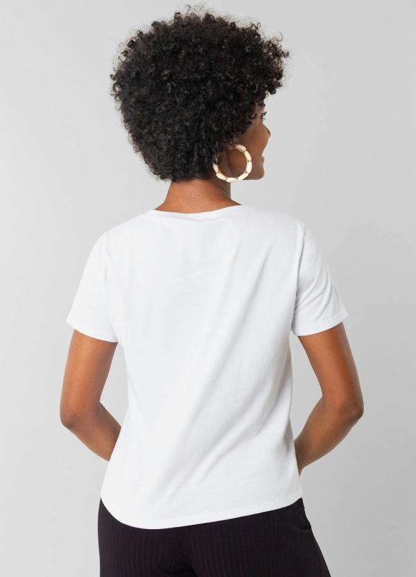 

Blusa Meia Malha Penteada Branco