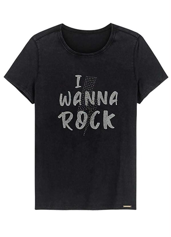 

Blusa Preta I Wanna Rock Marmorizada, Preto