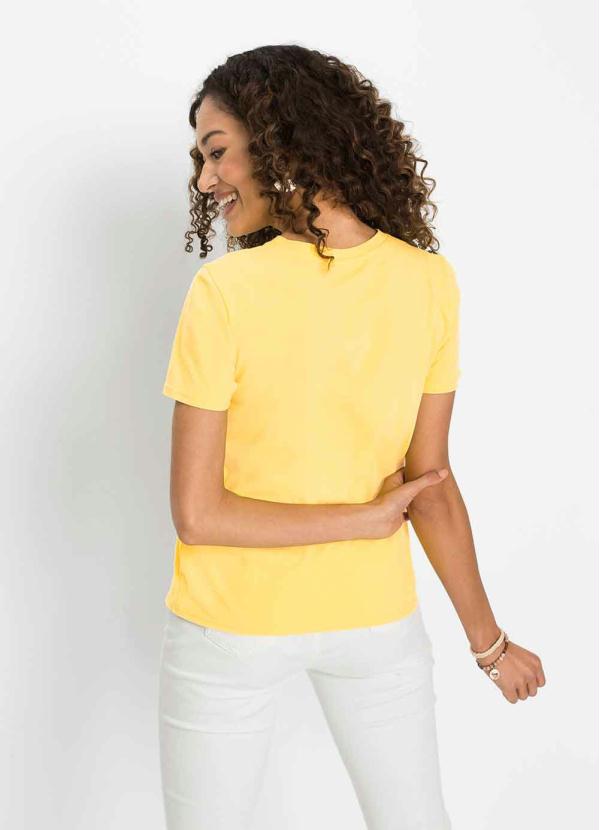 

Blusa T-Shirt Estampada Amarelo Candy