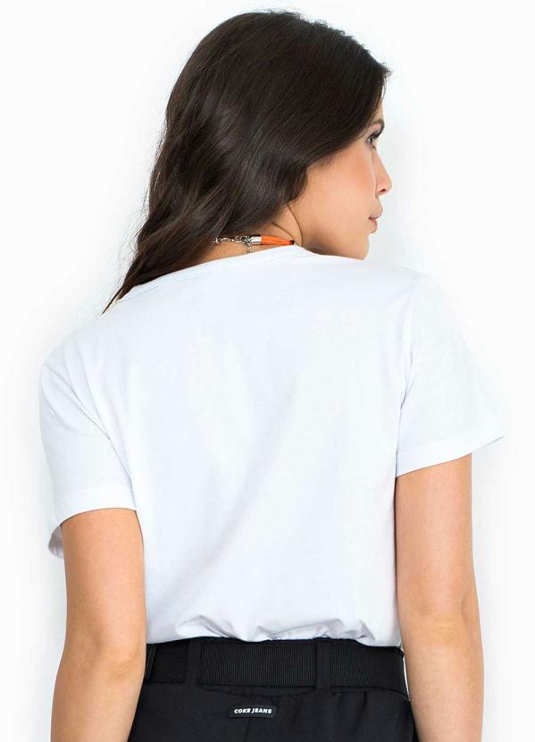 

T-Shirt Estampada Branca, Branco