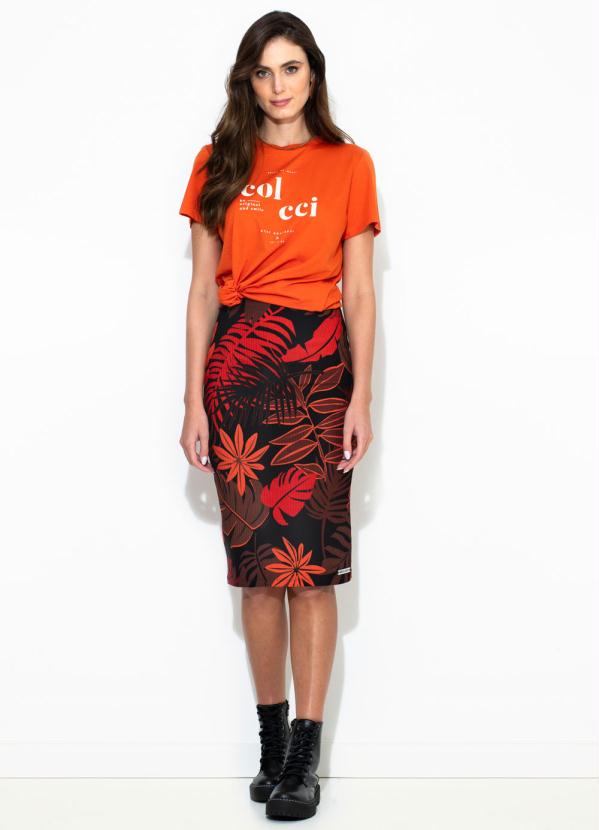 

T-Shirt Estampada Laranja