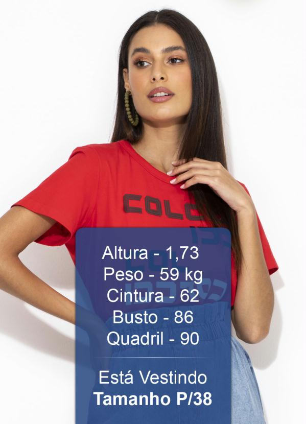 

T-Shirt Estampada Vermelha, Vermelho