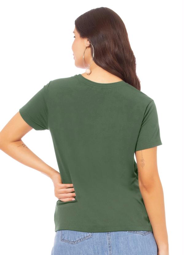 

T-Shirt Feminina Estampada Verde Musgo