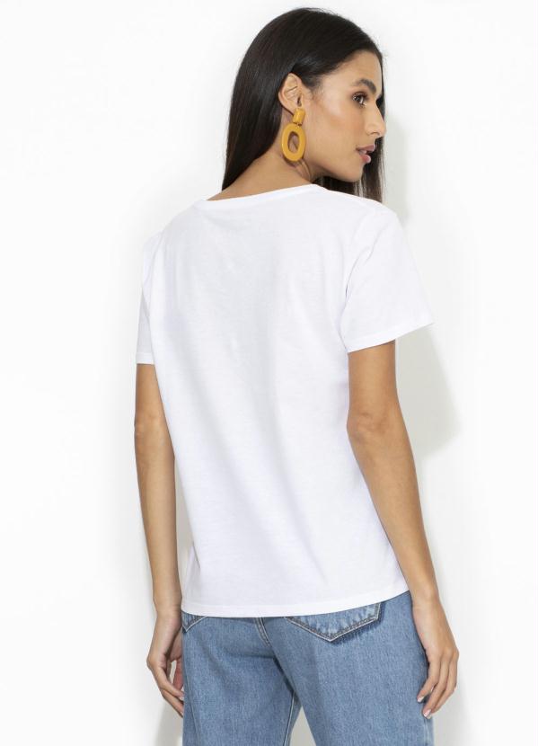 

T-Shirt Malha Bourbon Silk Branca, Branco