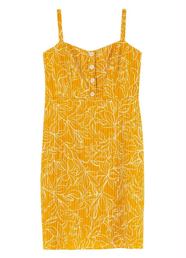 

Vestido Amarelo Laise Estampado