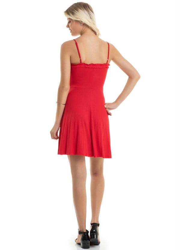 

Vestido Canelado Vermelho