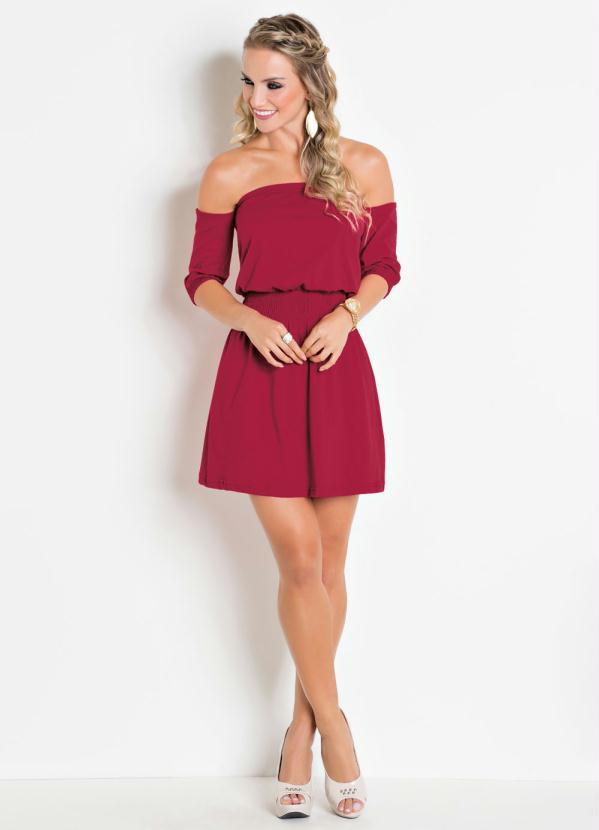 

Vestido Ciganinha Vermelho com Elástico