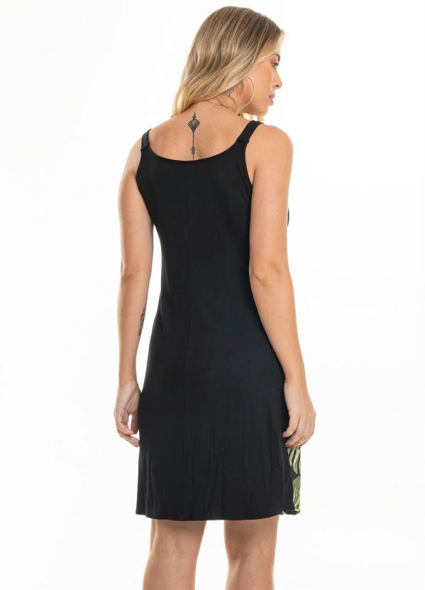 

Vestido Estampado Feminino Rovitex Preto