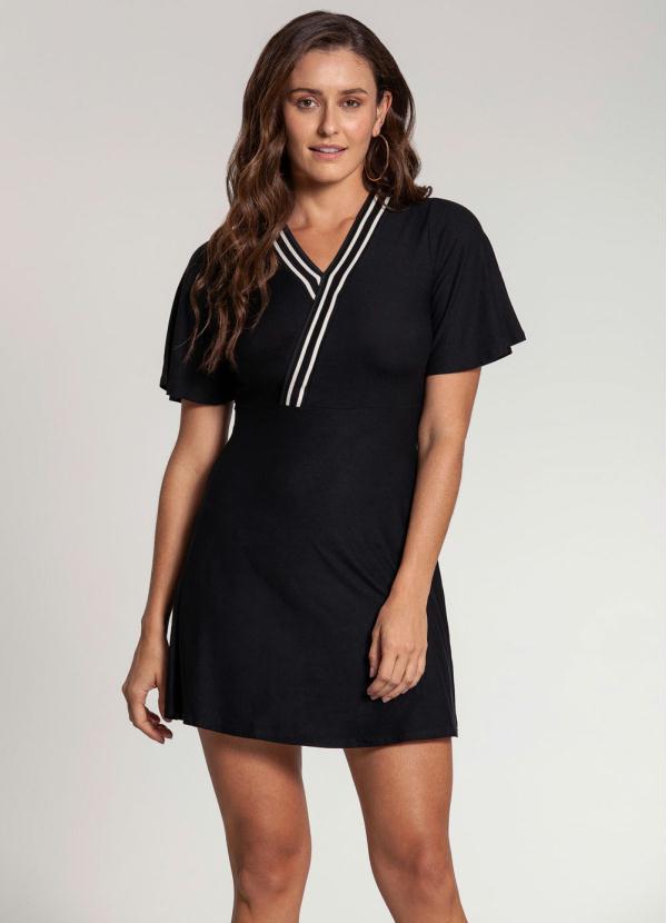 

Vestido Malha Crepe Mvs Preto