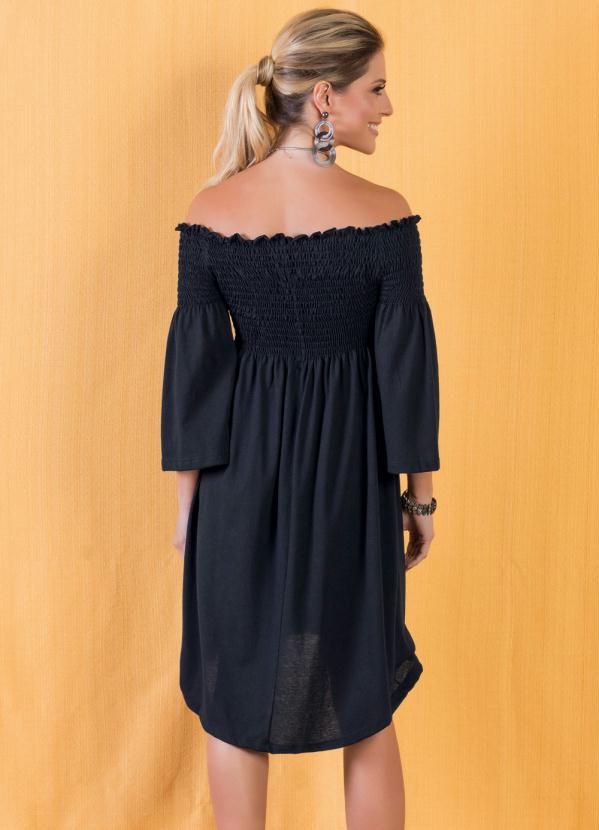 

Vestido Modelo Ciganinha Preto