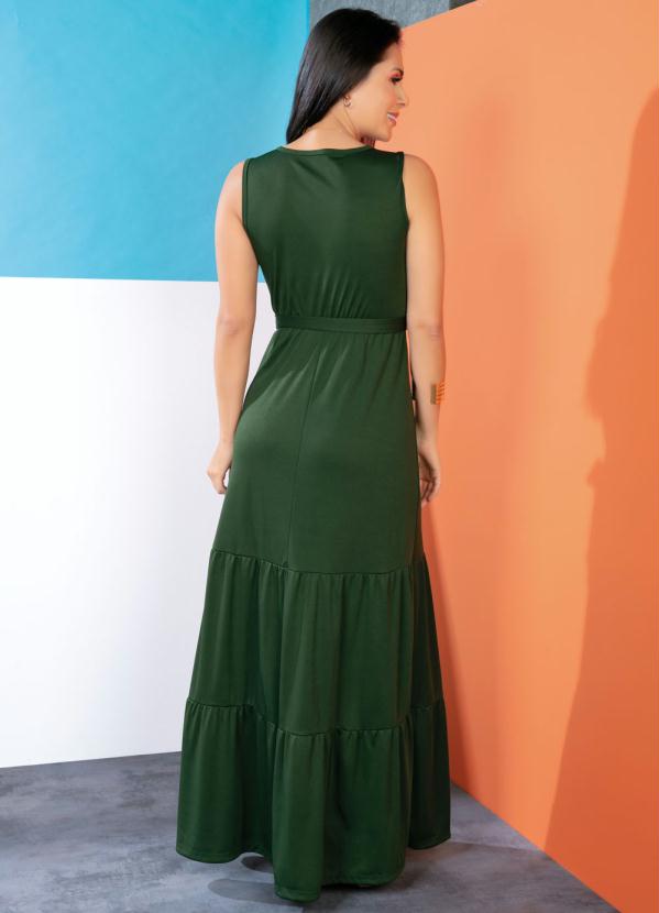 

Vestido Longo Verde com Babados