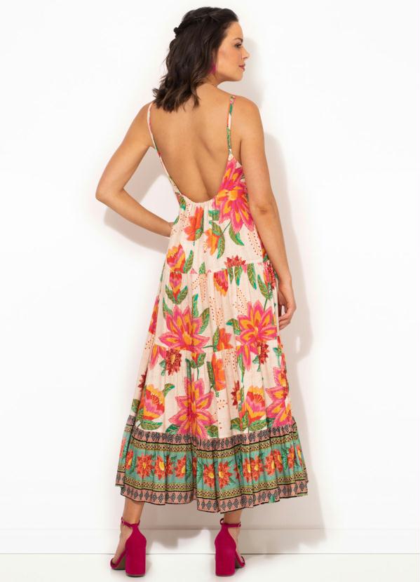 

Vestido Cropped Araris Floral Bege