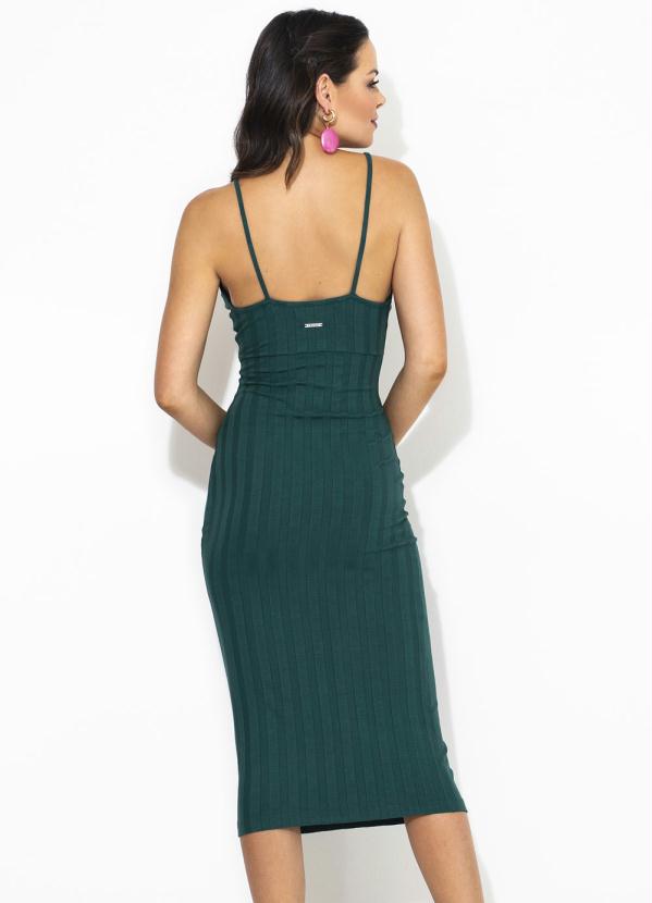 

Vestido Midi Canelado Verde