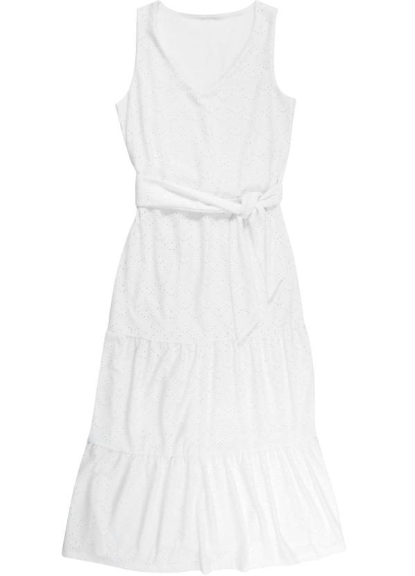 

Vestido Midi com Faixa Dupla Branco