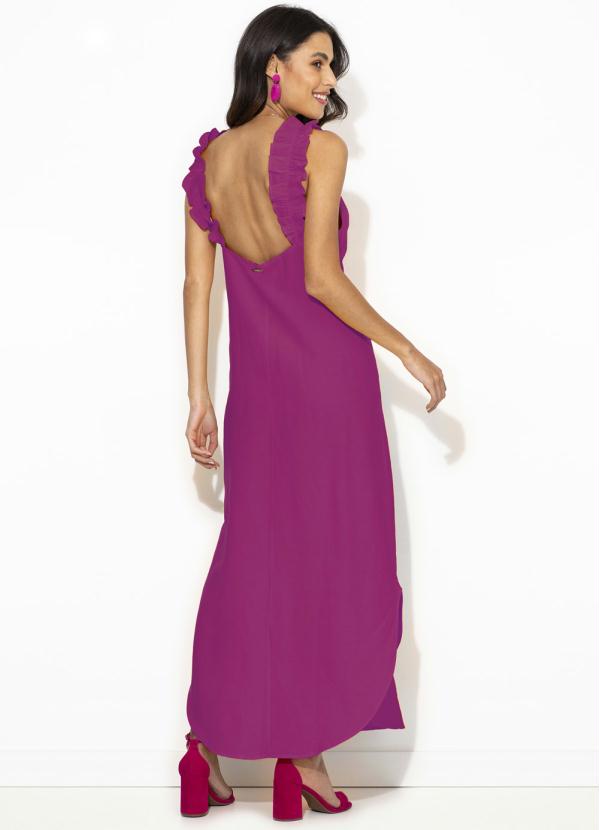 

Vestido Midi Linho Roxo