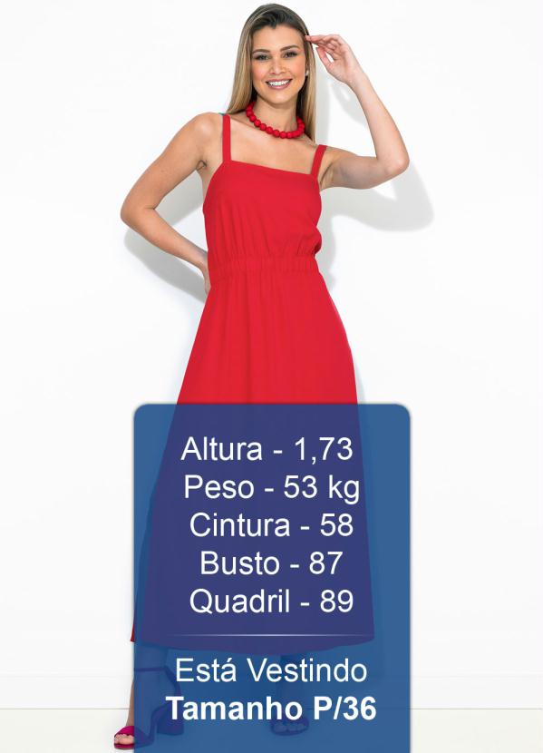 

Vestido Midi Linho Vermelho