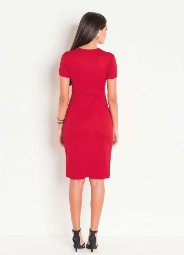 

Vestido Vermelho com Tiras Moda Evangélica