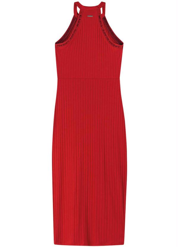 

Vestido Vermelho Midi Canelado