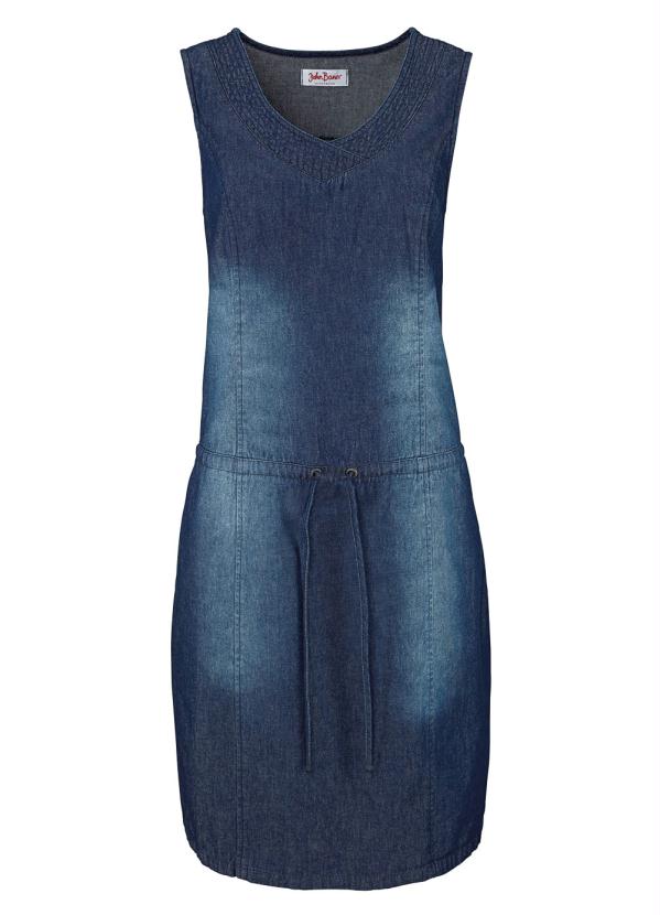 

Vestido Jeans Azul Escuro com Cordão de Ajuste