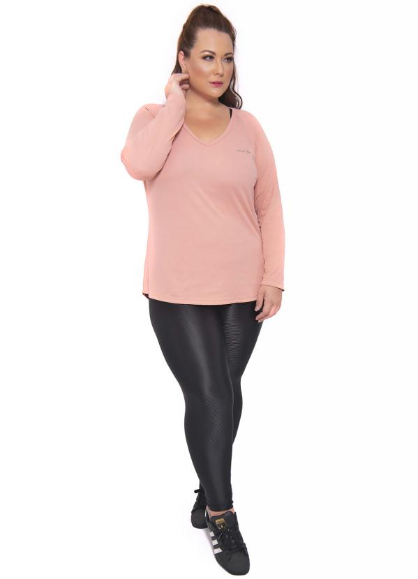 

Blusa Manga Longa Proteção Uva Plus Size Rosa