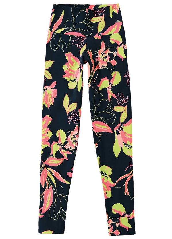 

Calça Azul Marinho Legging Tropical com Lycra®