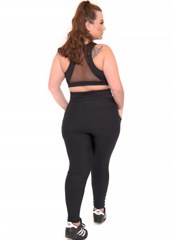 

Calça Legging Plus Size Supplex® Bolso Preto