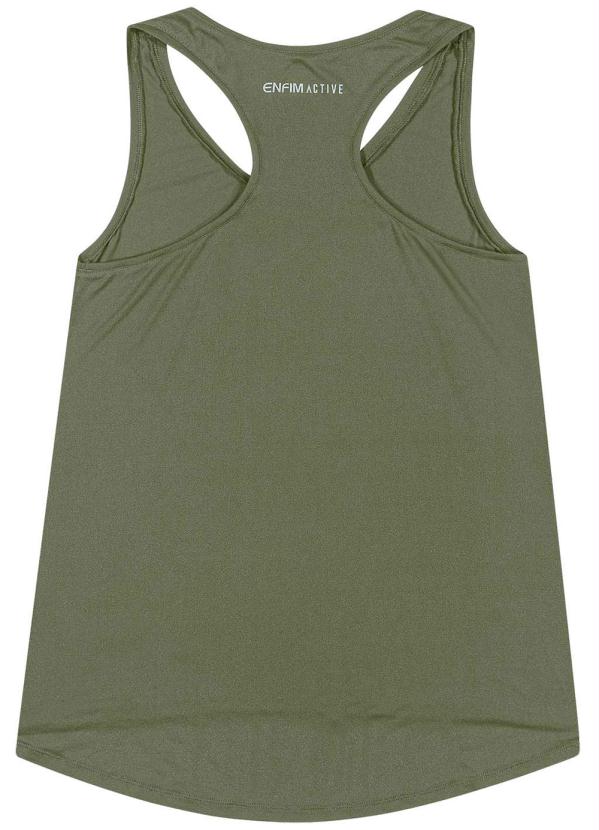 

Blusa Verde Militar Nadador com Aplique Active