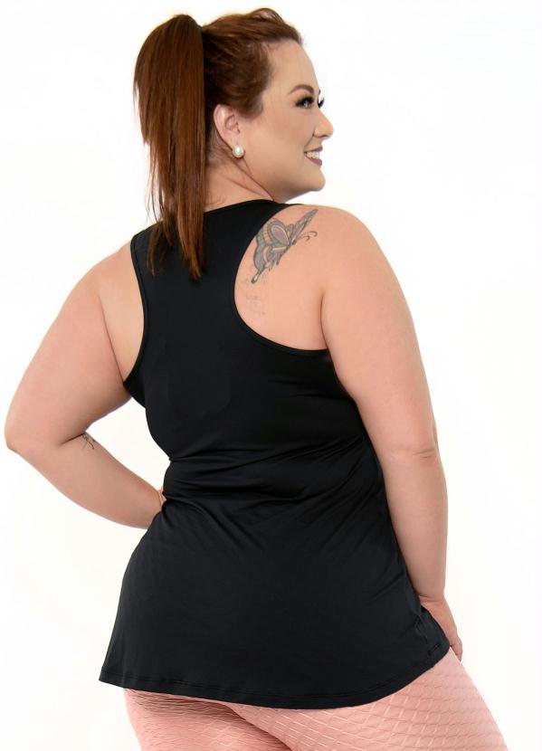 

Regata Plus Size Básica com Proteção Fp+50 Preto