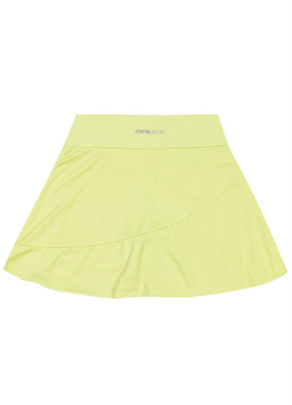 

Saia Shorts Verde Limão com Aplique