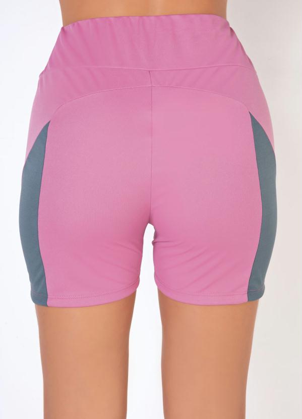 

Short Rosa com Cinza Possui Elástico na Cintura, Marrom