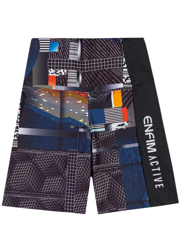 

Shorts Preto Geométrico