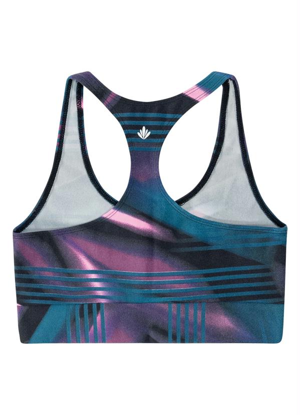 

Top Estampado Nadador Abstrato em Lycra®, Azul