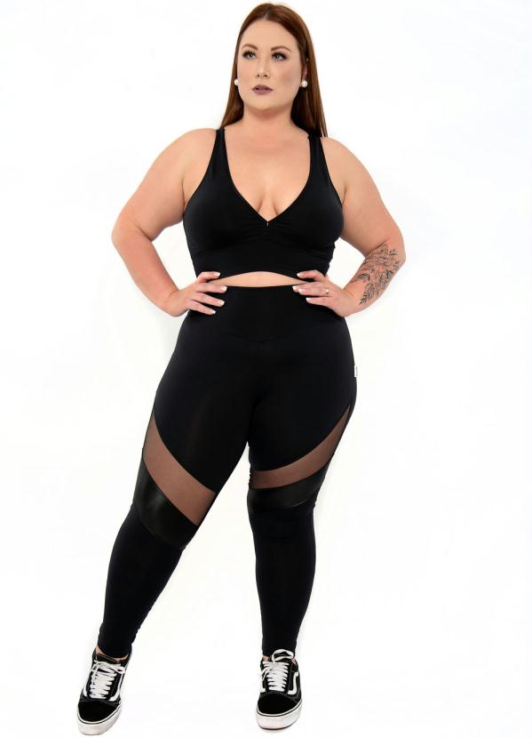 

Top Plus Size Bojo Removivel Strappy Preto