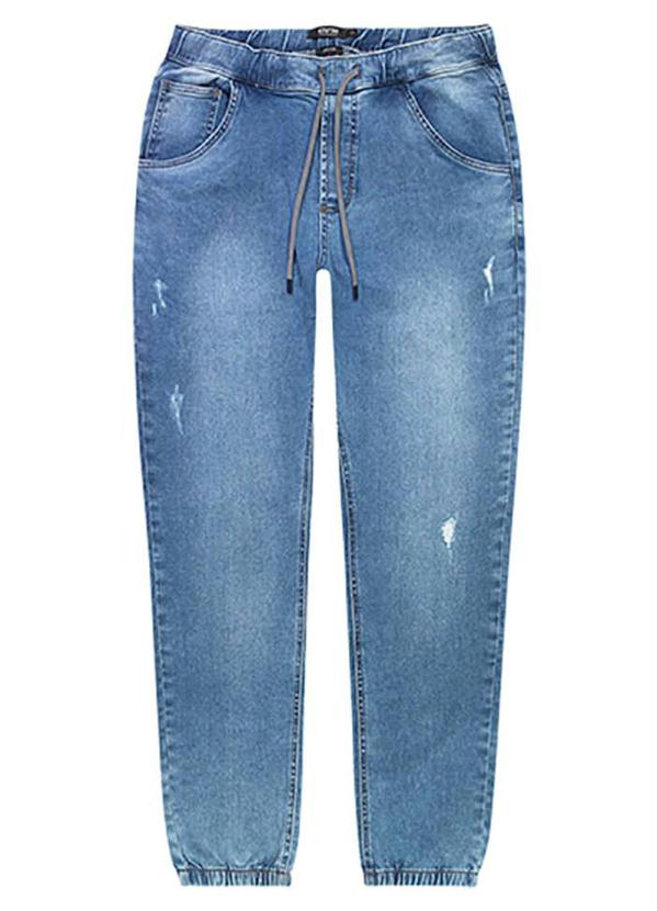 

Calça Azul Claro Jogger em Malha Jeans