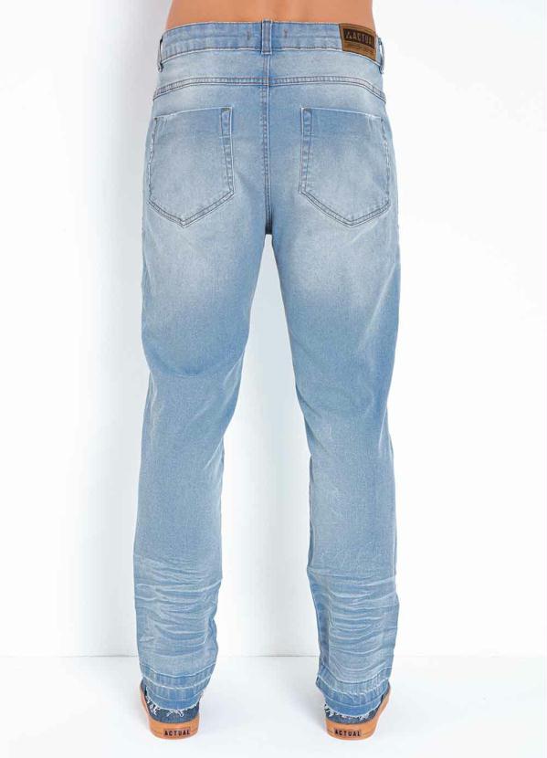 

Calça Jeans Clara Skinny com Efeito Destroyed, Azul