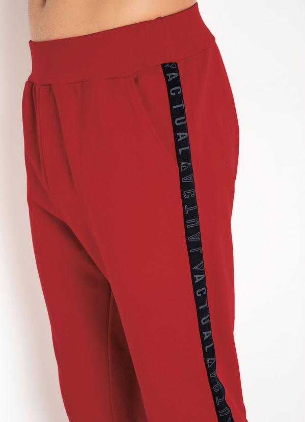 

Calça Vermelha com Cadarço nas Laterais, Vermelho