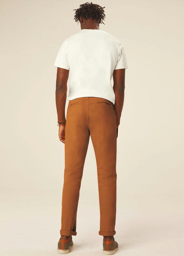 

Calça Laranja Chino em Sarja