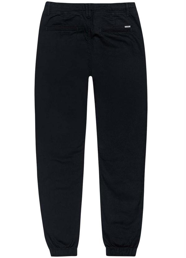 

Calça Preta Jogger em Sarja Masculina, Preto