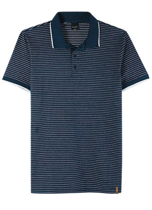 

Camisa Azul Marinho Polo Slim Listrada