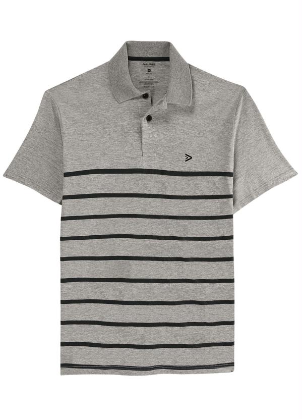 

Camisa Cinza Polo Tradicional Listrada