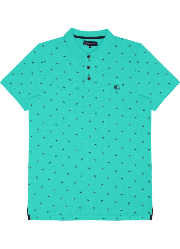 

Camisa Polo Masculina Estampada Verde