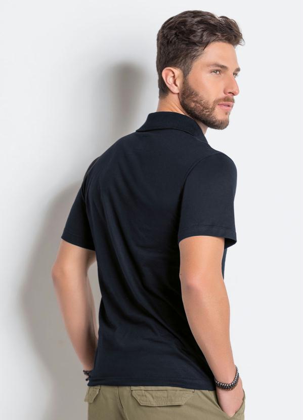 

Camisa Polo Preta Actual com Bolso, Preto