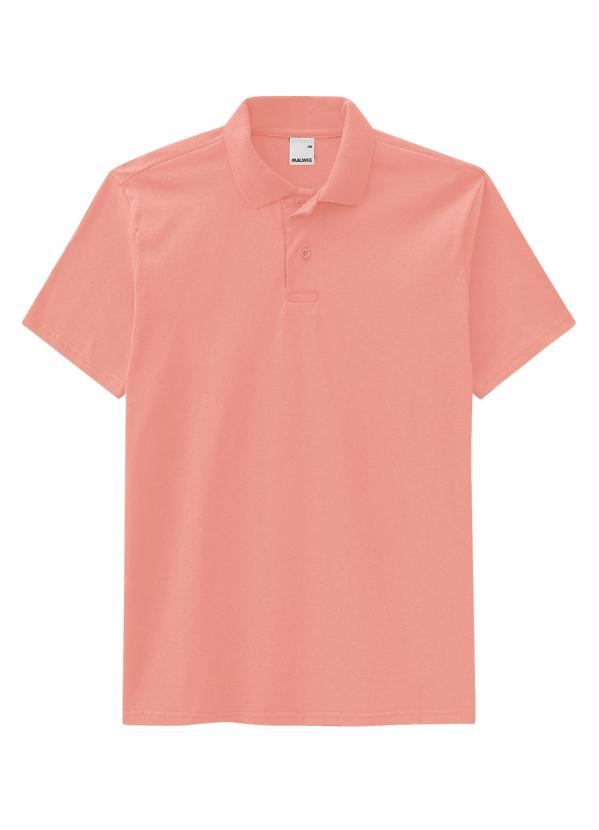 

Camisa Rosa Polo Tradicional em Meia Malha