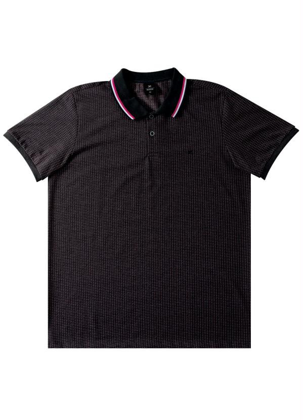 

Camiseta Masculina Polo com Bordado Preto