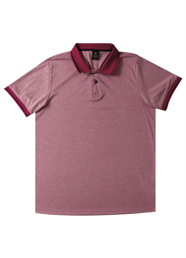 

Camiseta Polo Adulto com Botões Vermelho