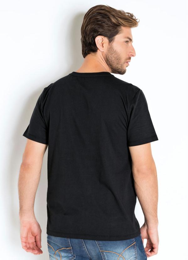 

Camiseta Actual com Estampa de Raios Preta, Preto