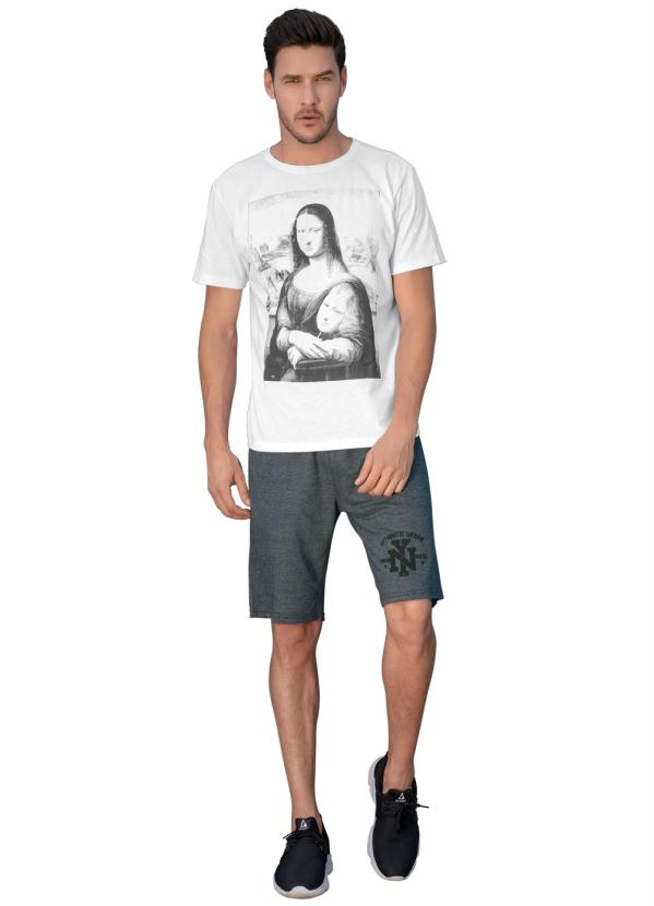 

Camiseta Branca Máscara Monalisa, Branco