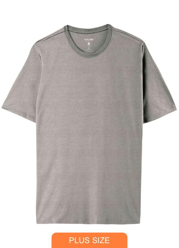 

Camiseta Cinza Masculina em Malha Plus