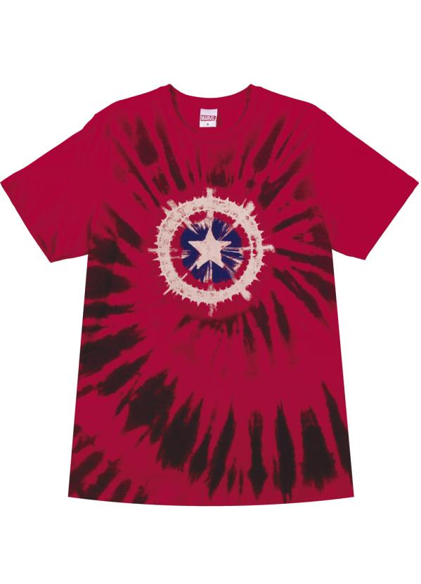 

Camiseta com Estampa Tie-Dye Vermelho